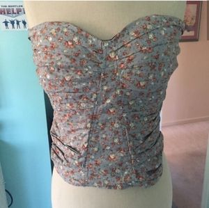 Floral Strapless Top